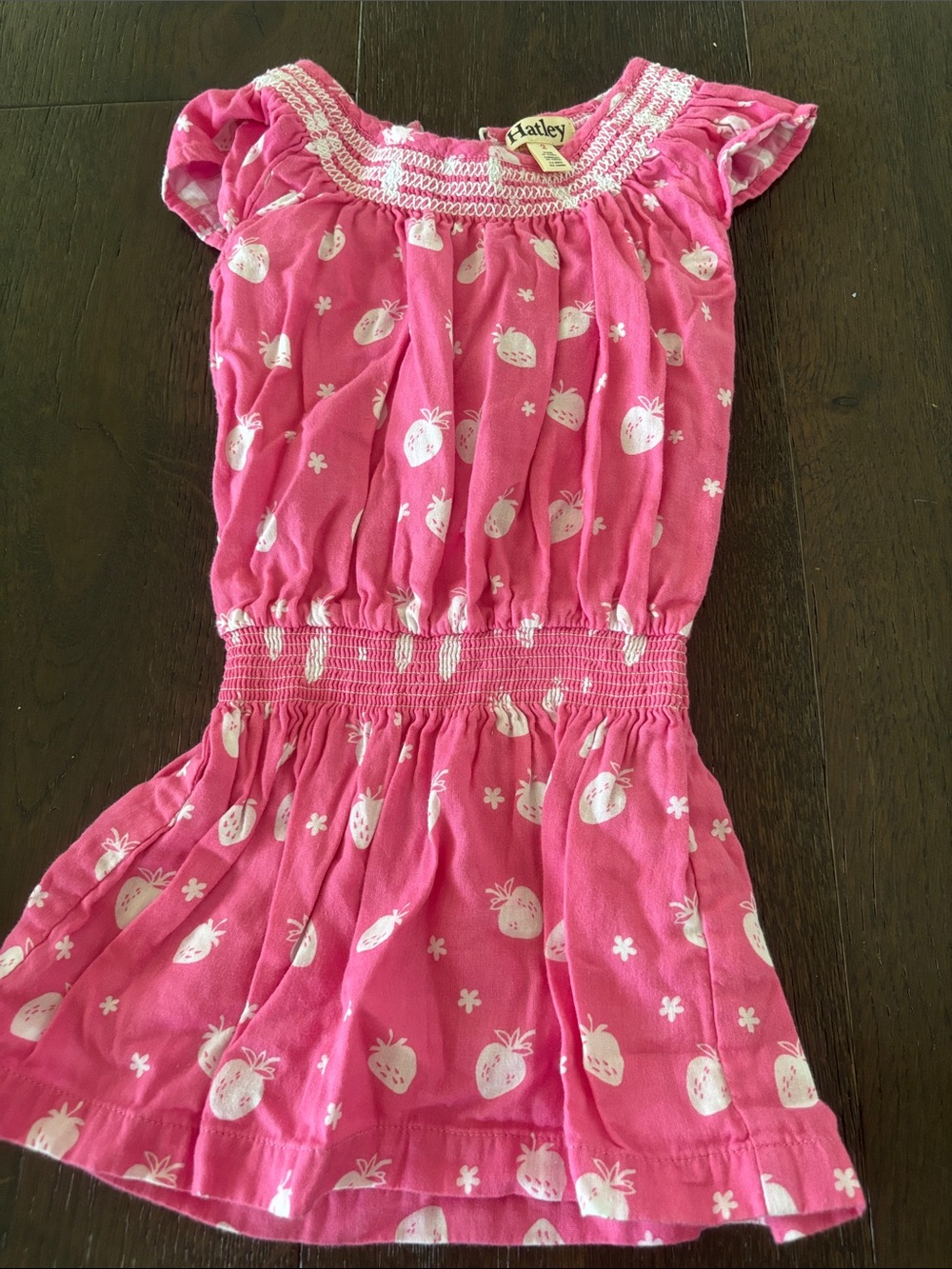 Hatley Hot Pink Strawberry Print Girls Dress